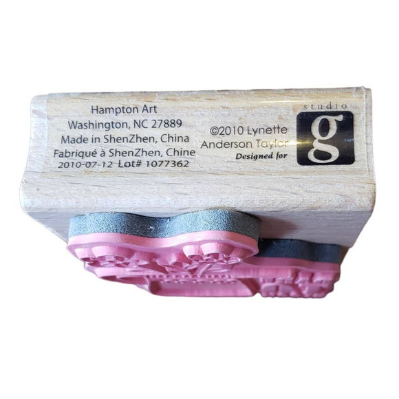 Lynette Anderson Taylor Studio G Dare To Bloom Flowers in a Pot Rubber Stamp - Picture 4 of 8